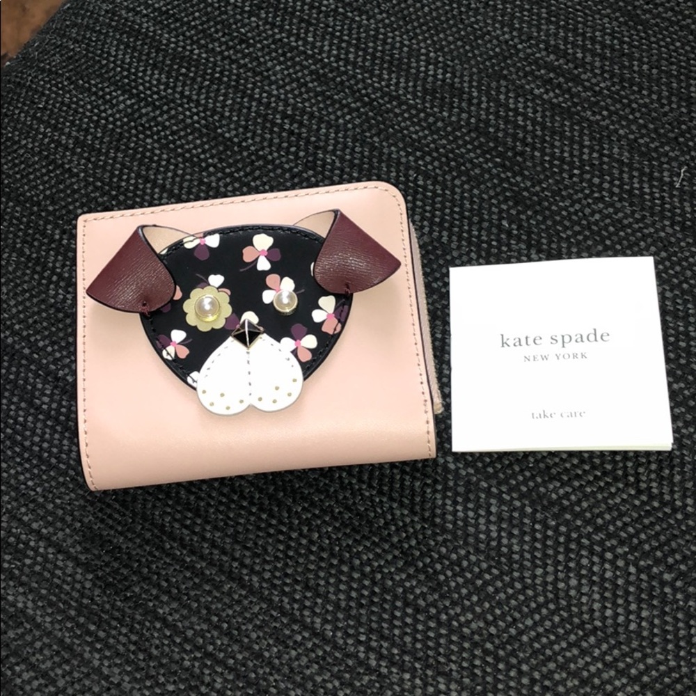 Kate Spade Pink L-Zip Dog Wallet